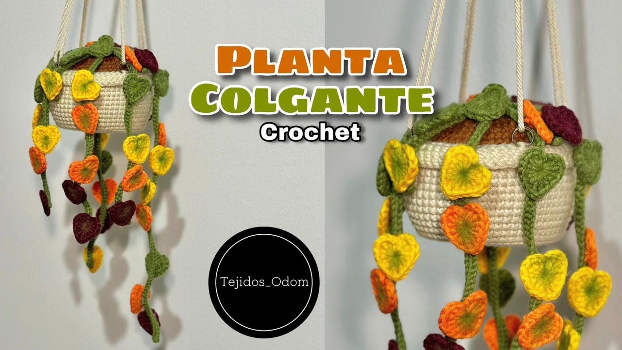 Maceta Con Planta Colgante A Crochet | TUTORIAL Fácil y Rapido: Tienes Que Hacerla 🤩🧶💚 @el.tejedor