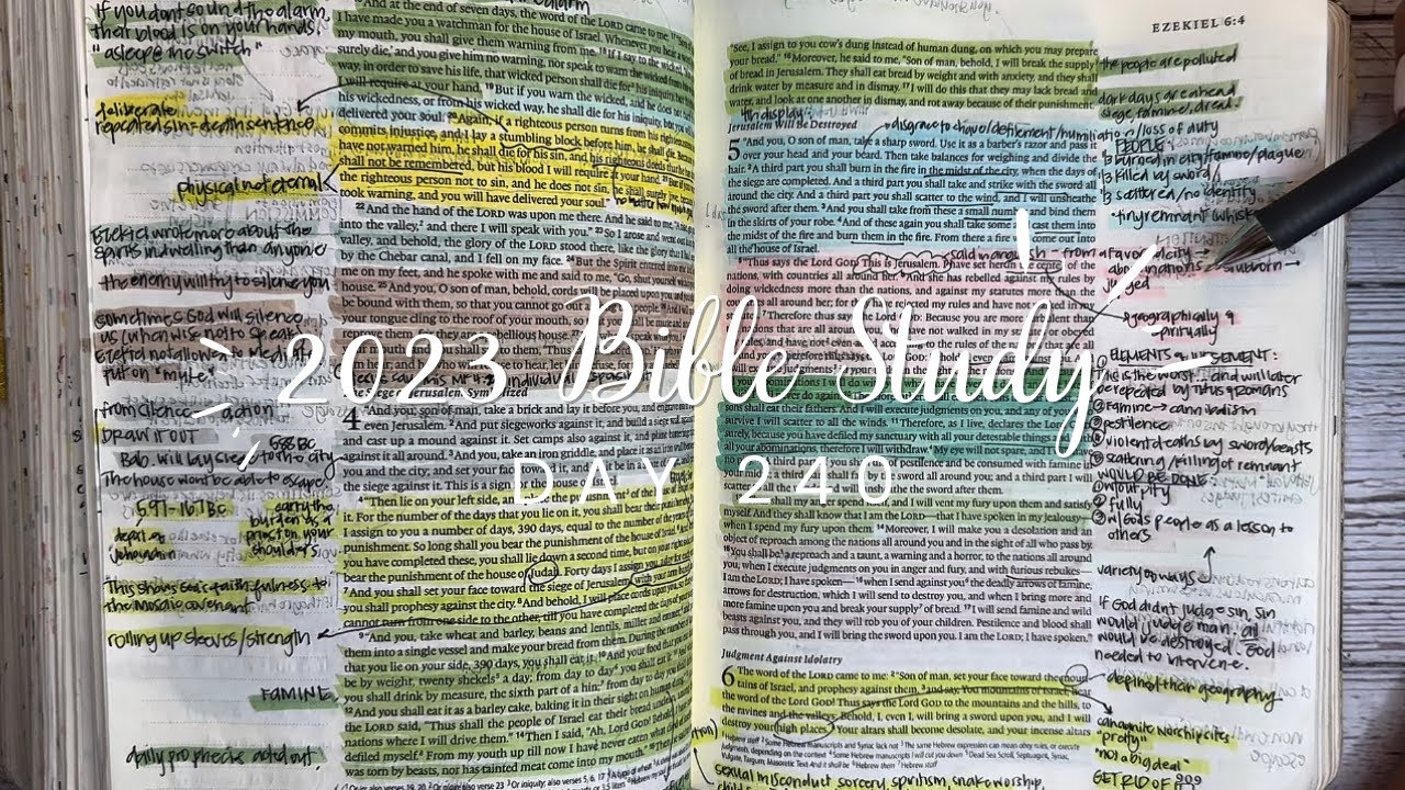 Study the Bible in One Year: Day 240 Ezekiel 5-8 | ￼Bible study for beginners