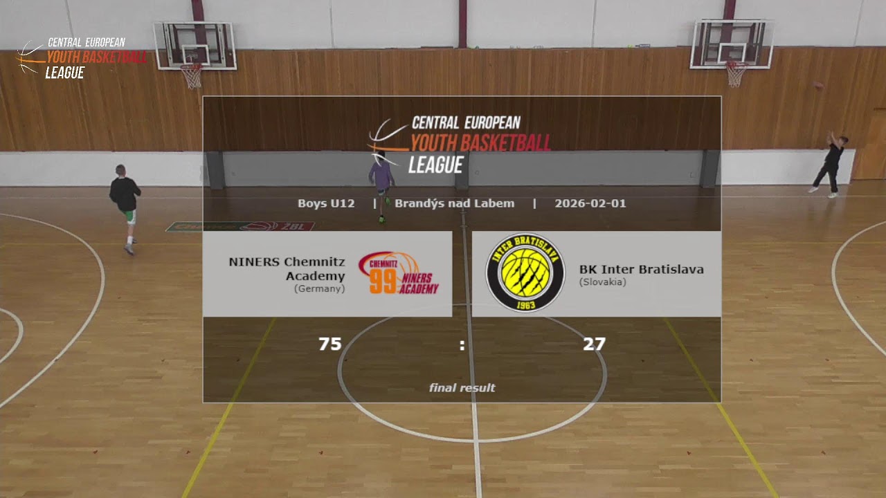 CEYBL U12, 1. 2. 2026, Niners Academy - Inter Bratislava