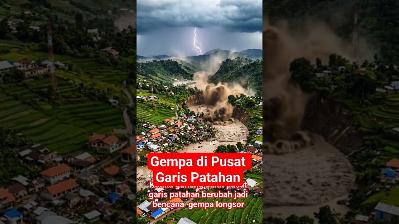 Gempa pusat permukiman garis patahan 