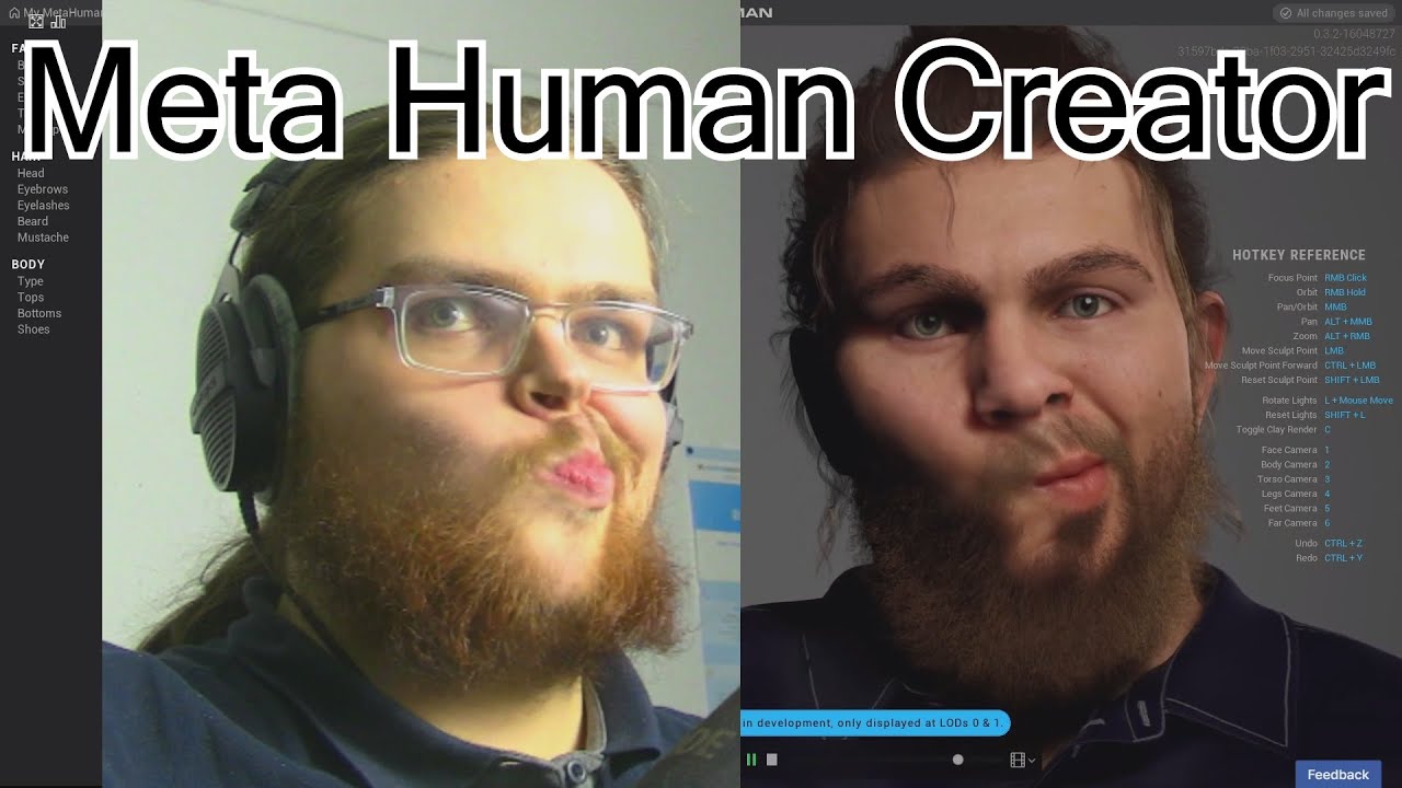 Creating a MetaHuman from reference photos