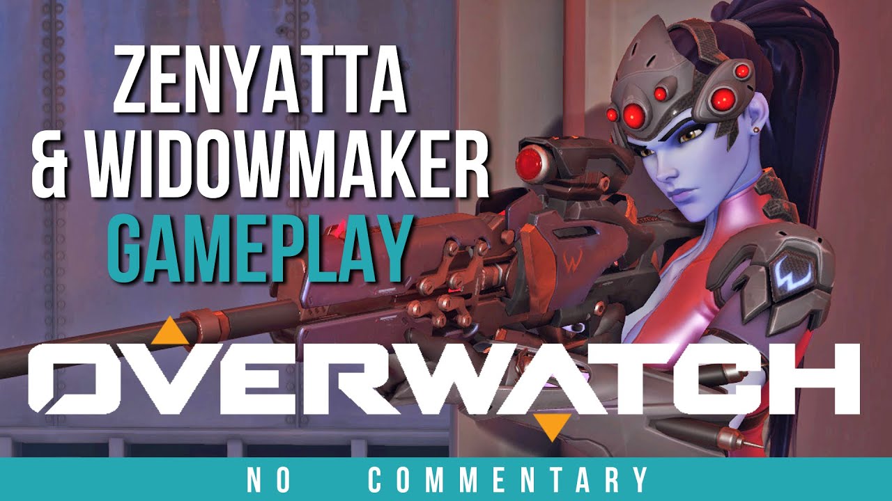 Overwatch Gameplay - Zenyatta & Widowmaker (no commentary) My First Game!