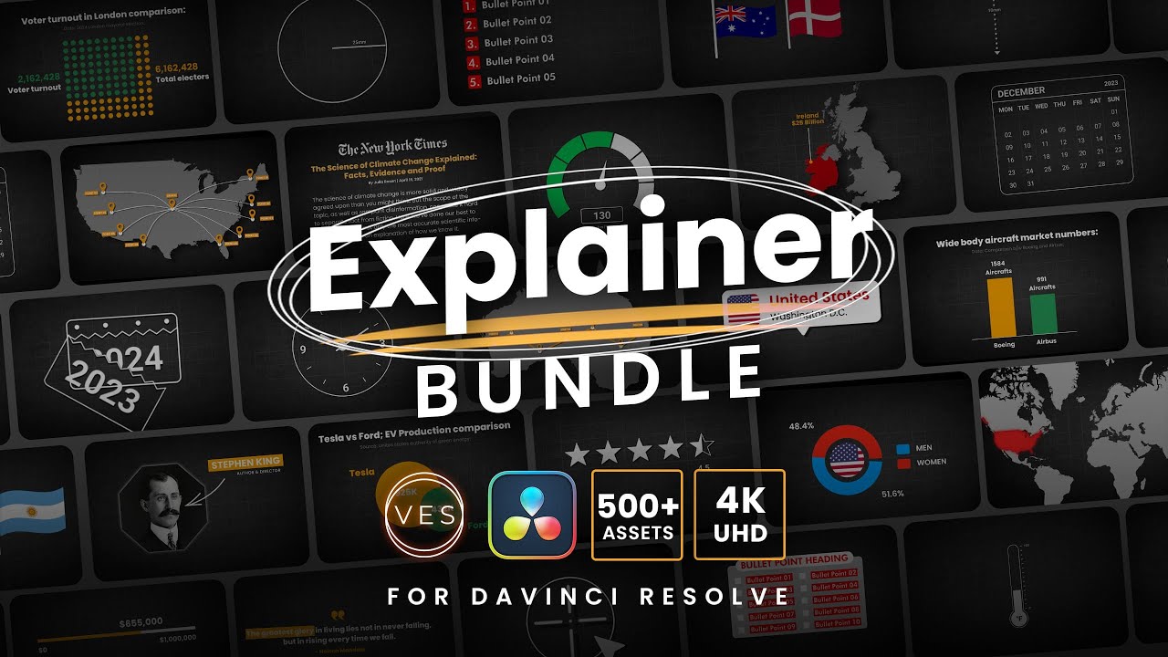 500+ ASSETS FOR DAVINCI RESOLVE