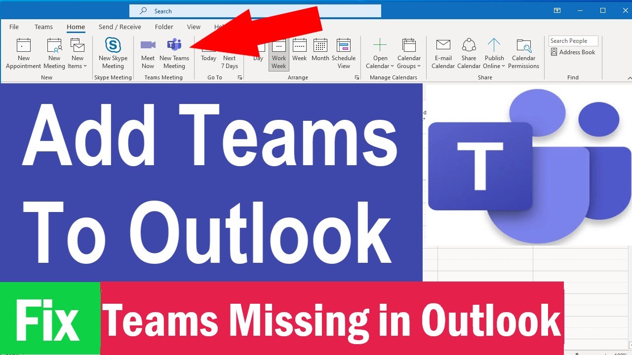 Teams Meeting Button Missing in Outlook | How To Add Microsoft Teams To Outlook |#TeamsMeetingAdd-in