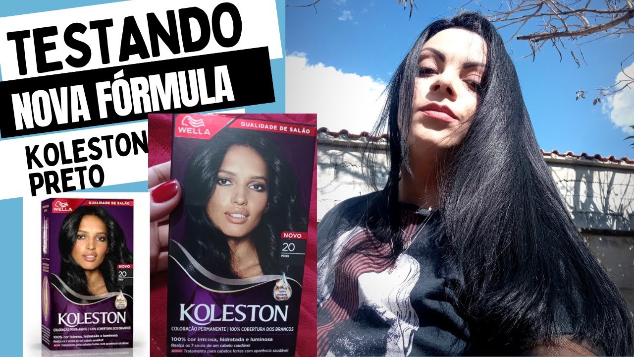 TESTANDO NOVA KOLESTON PRETO 2.0 NOVA FÓRMULA #pintandocabeloemcasa #koleston 