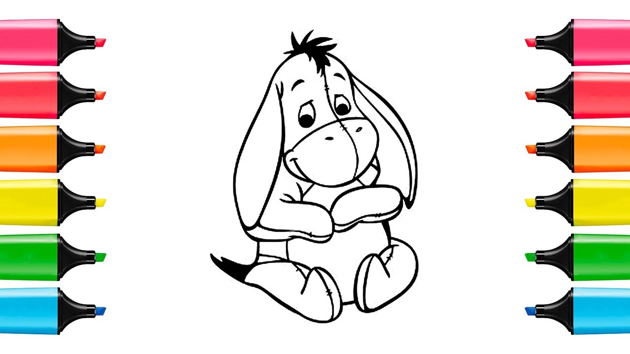 Eeyore from Winnie the Pooh Coloring Pages Disney