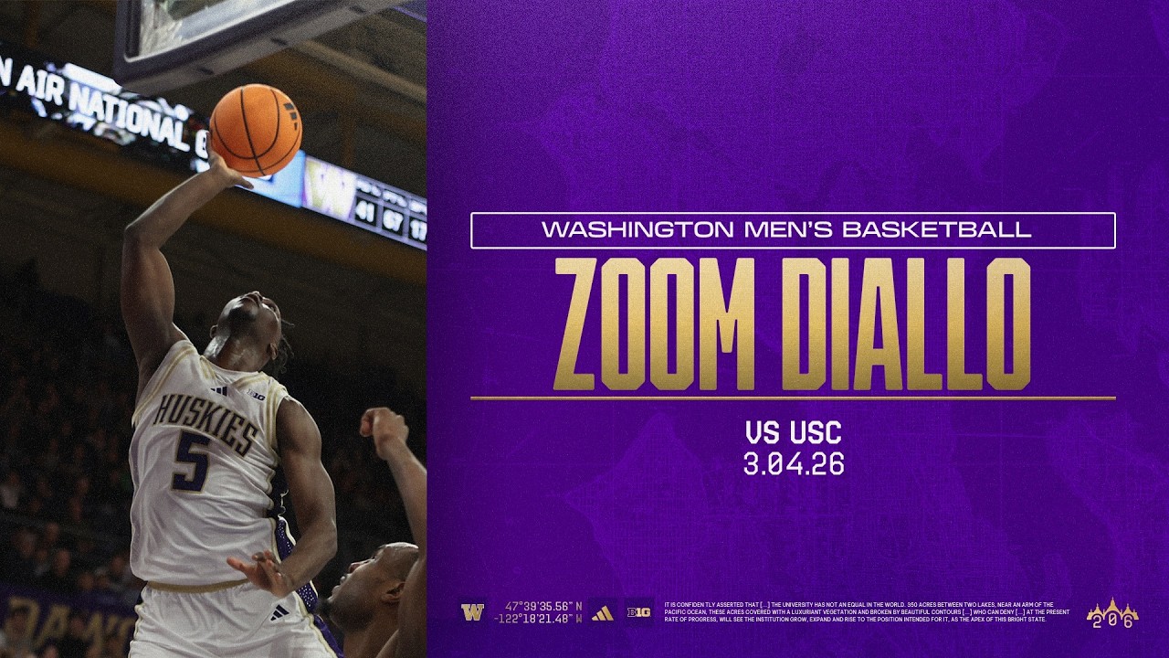 Zoom Diallo Highlights | Washington Men's Basketball vs. USC