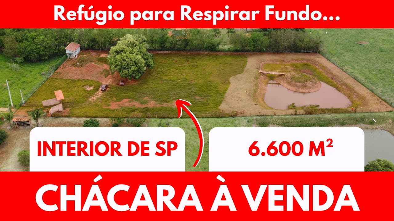 Chácara à Venda no Interior de SP - Quadra SP