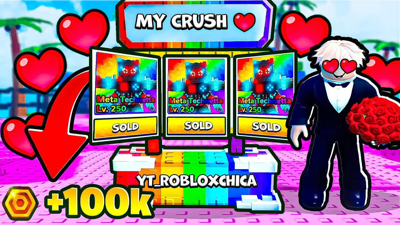 My *CRUSH* GIFTED ME 100,000 TOKENS in Escape Tsunami For Brainrots!