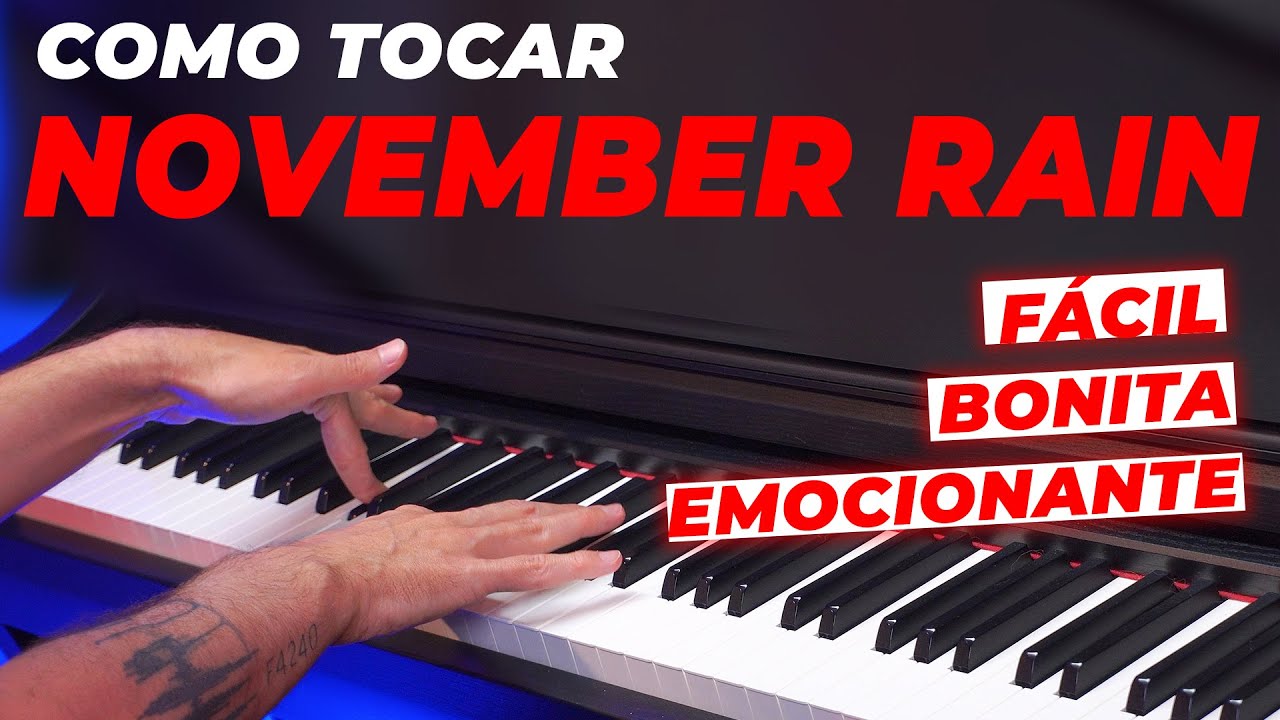 Como tocar November Rain no Teclado (Fácil e Impressiona MUITO)