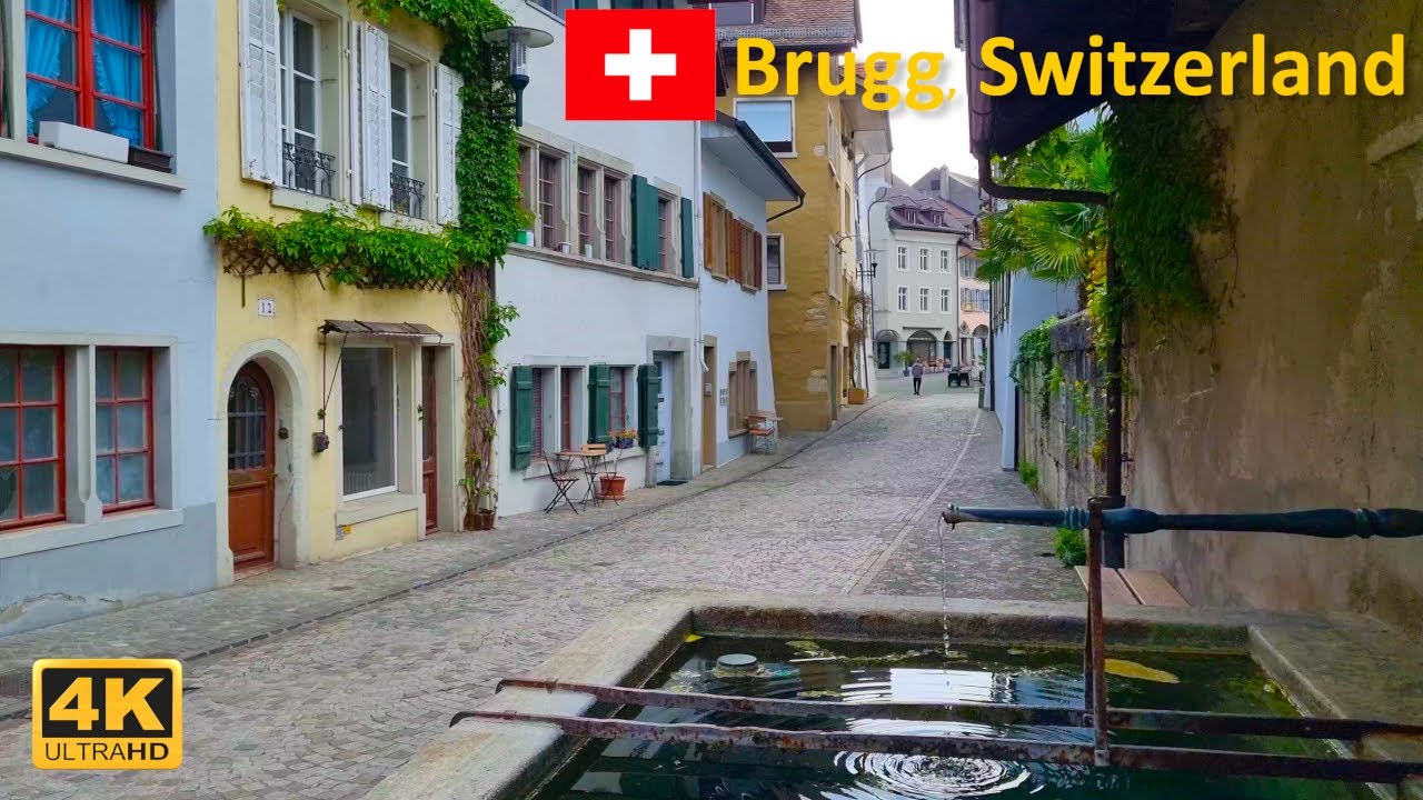 Stroll through Brugg's Altstadt from Hauptstrasse to Spitalrain | May 2022【4K】