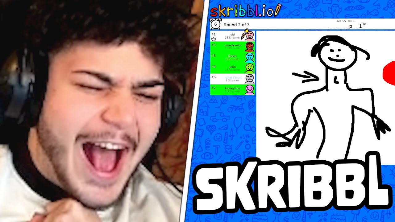 SKRIBBL ft. Eligella, Sidney, HoneyPuu, Eldos & Omed!😂| xRohat Stream Highlights