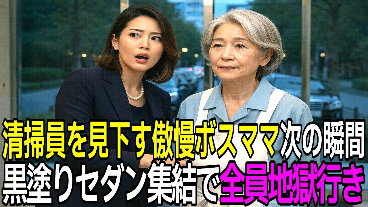 【スカッと】ただの清掃員をヤクザ女組長と知らず夫と娘をチンピラを使い袋叩きにしたボスママ「復讐大歓迎よw」私「では､遠慮なく」→その夜、ボスママは本当の地獄を味わうことになった