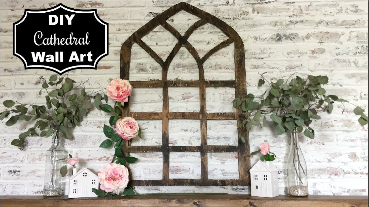 DIY WOOD CATHEDRAL WALL ART | FARMHOUSE DIY | Momma From scratch