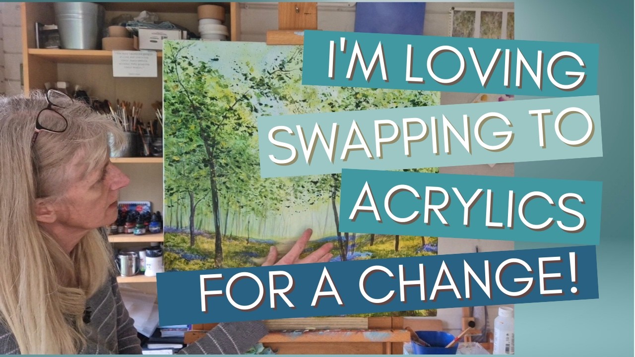 I'm loving using acrylics again! 