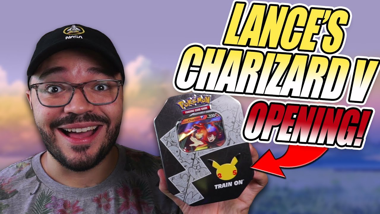 'Celebrations' Lance's Charizard V Tin Opening!