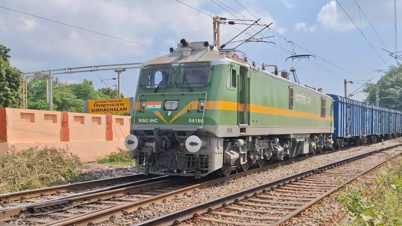 [7 IN 1] SIMHACHALAM RAILWAY STATION BYPASS LINES PASSING THROUGH FREIGHT TRAINS 