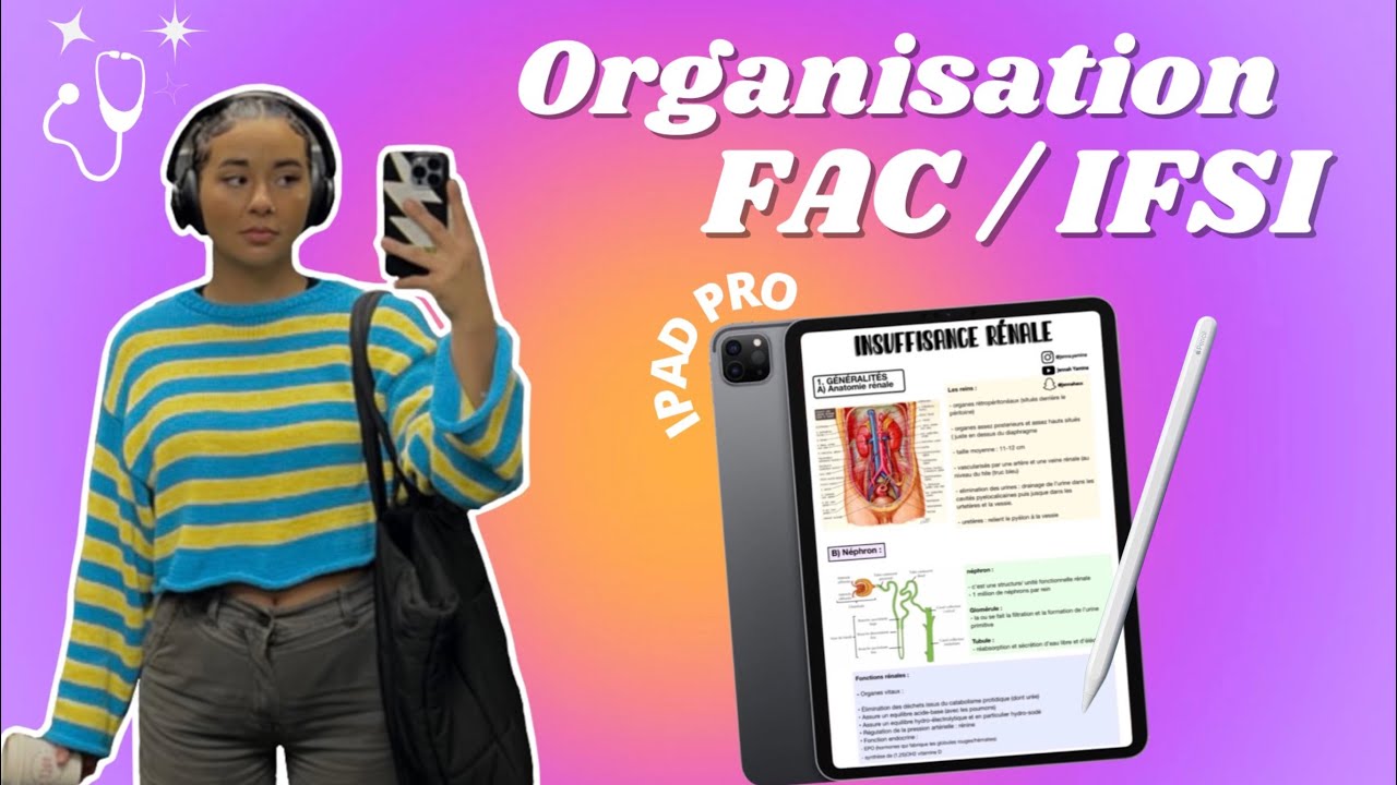 MON ORGANISATION SCOLAIRE À LA FAC ET À L’IFSI 📚👩🏽‍💻(w/ un IPAD PRO)