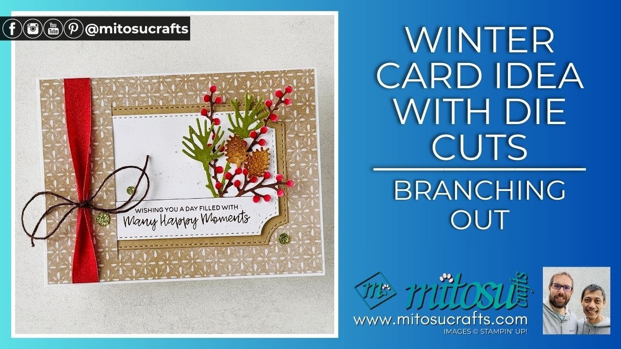 🔴 Cosy Winter Card Idea with Branching Out Die Cuts by Stampin' Up!