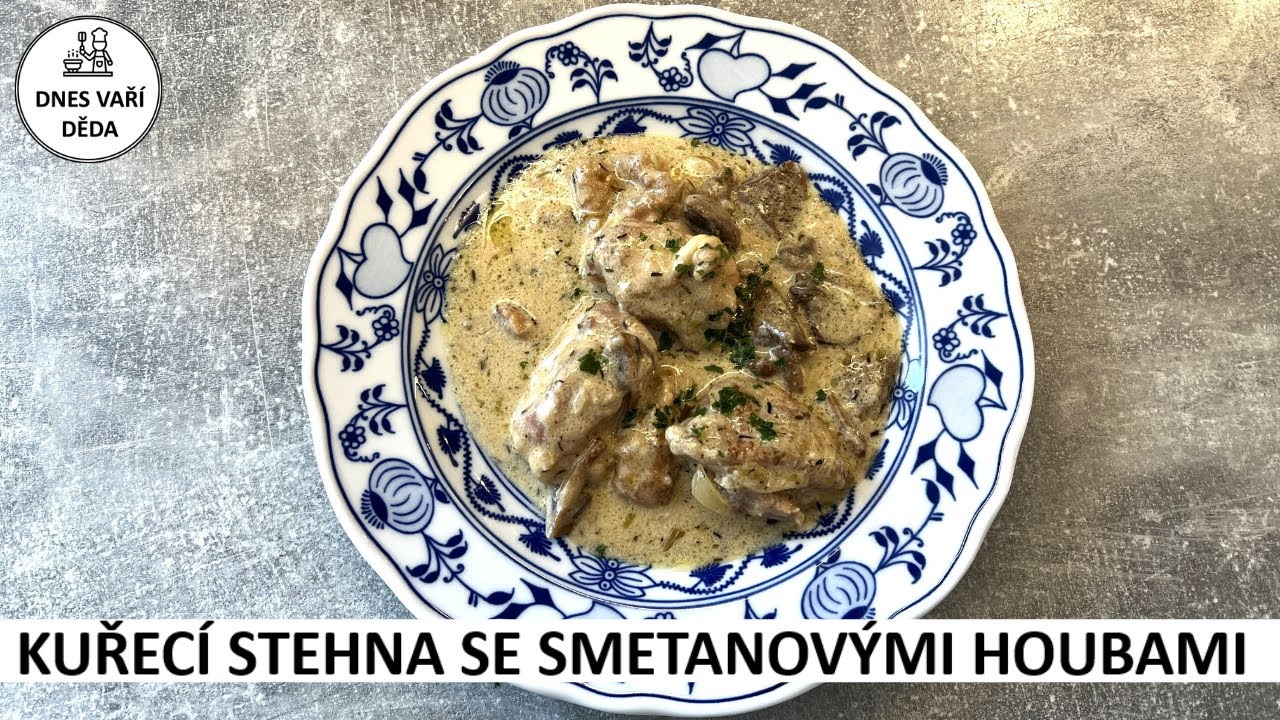 Kuřecí stehna se smetanovými houbami  | Josef Holub