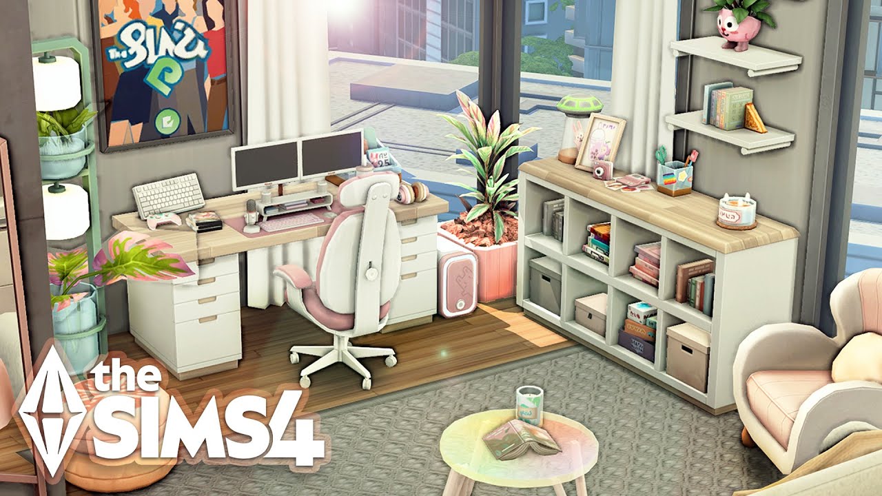 КВАРТИРА ДЛЯ ДЕВОЧЕК-ГЕЙМЕРОВ 🎮🌸 | Без CC | The Sims 4: Уютный набор для геймеров (скоростная сбо...