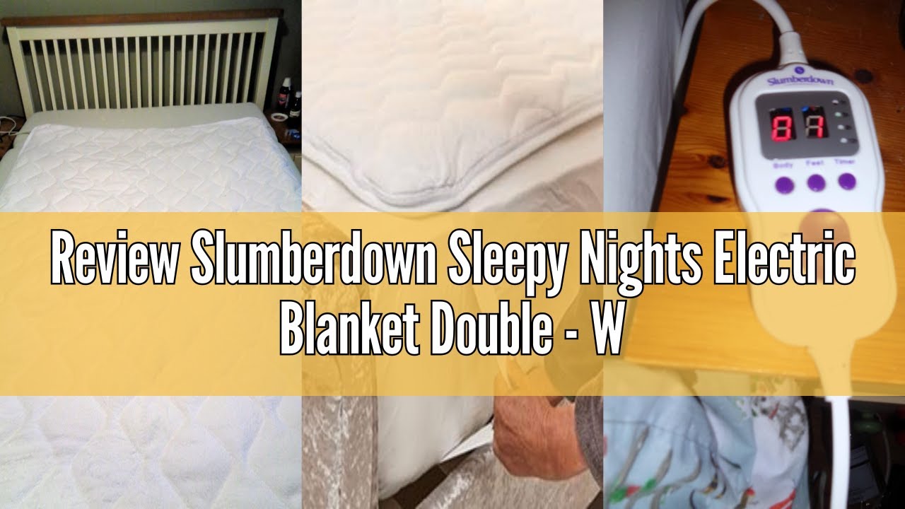 Review Slumberdown Sleepy Nights Electric Blanket Double - Warm & Cosy 3-Heat Settings BEAB Approved