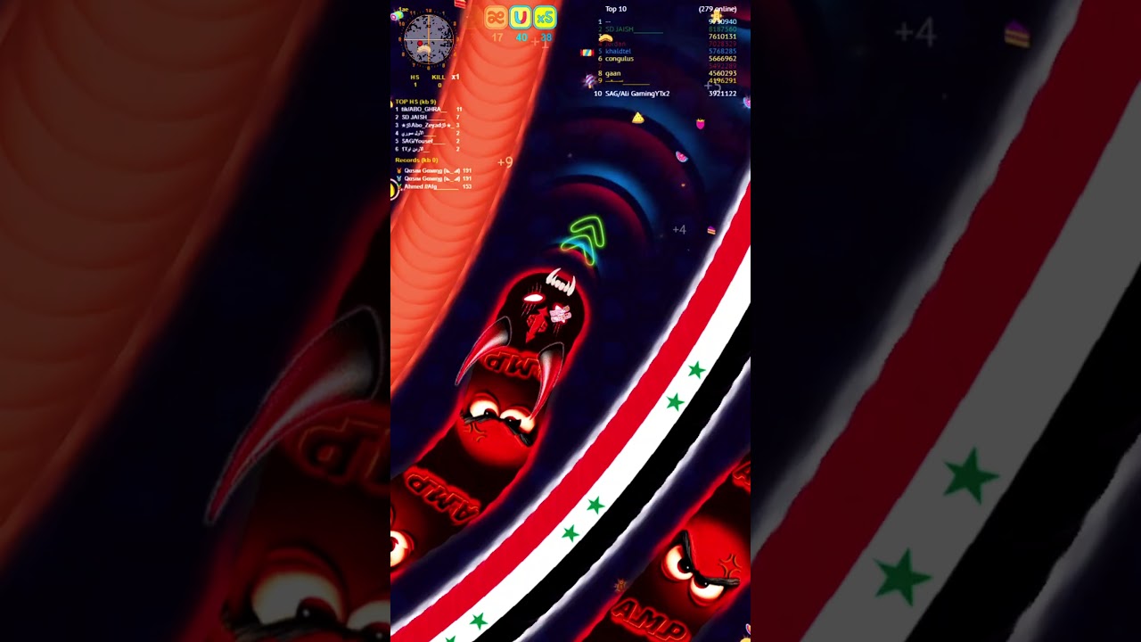 WORMATE.IO - How to Hit Headshots Perfectly #wormate #wormateio #snakegame #wormgame #io #shorts