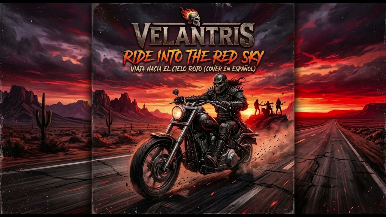 Velantris..RIDE INTO THE RED SKY/Traducida al Espa&ntilde;ol..Viaja Hacia El Cielo Rojo/ IA..COVER