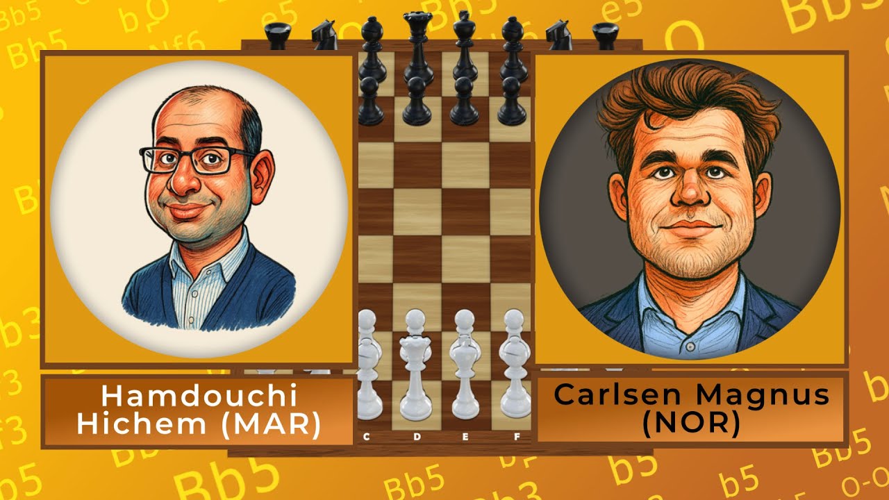 ♛  Hamdouchi Hichem 🤝 Carlsen Magnus - It (open) 2006 #chessgame