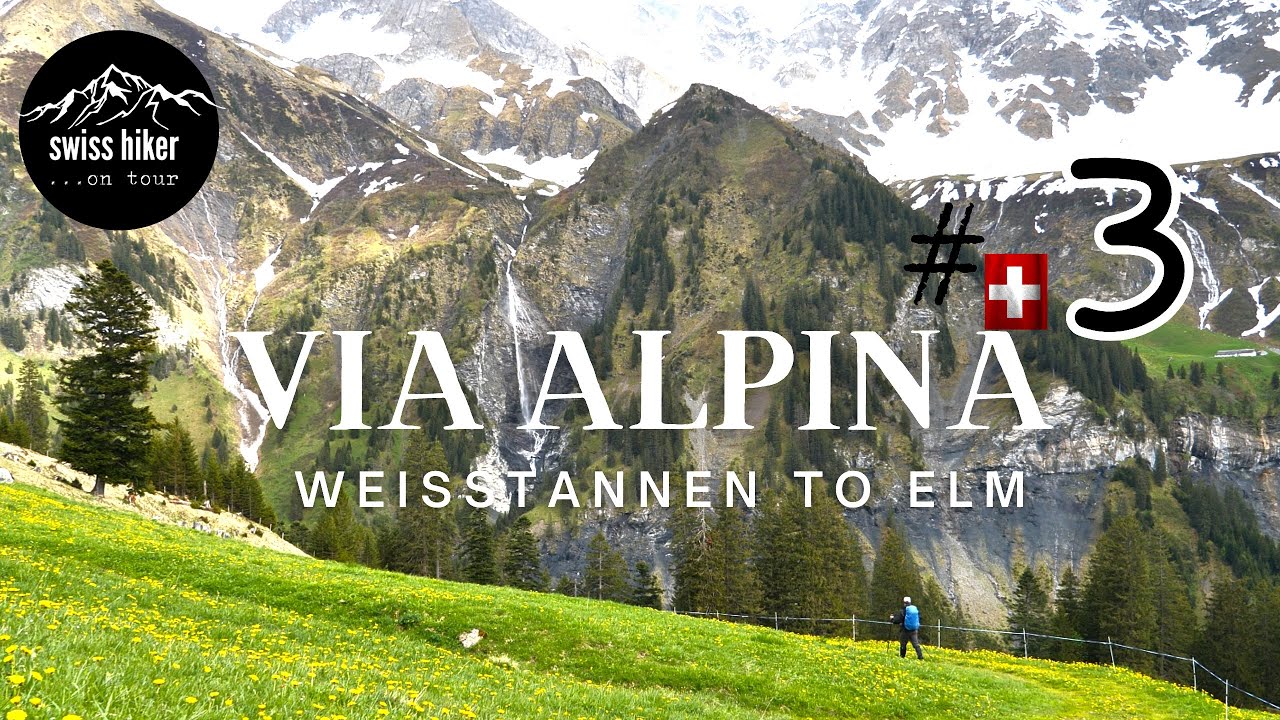 Hiking alone 22 km, Swiss Alps | Via Alpina, STAGE 3 -  Weisstannen to Elm | Silent hiking vlog 4k