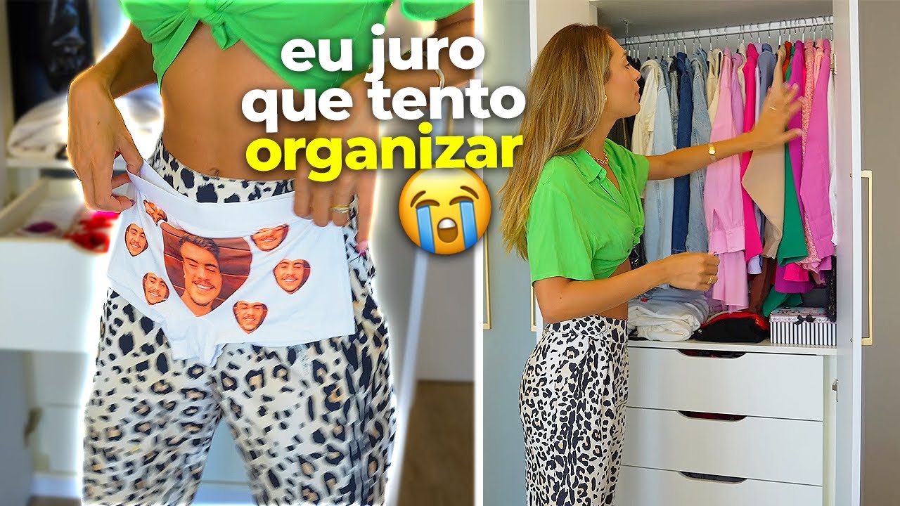 TOUR COMPLETO PELO MEU CLOSET - Eu peço RESPEITO a minha BAGUNÇA!