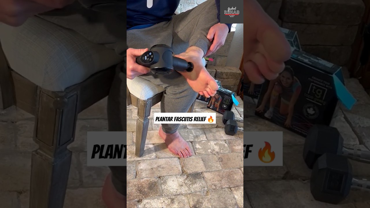 Massage gun pro tips! Does it really work for plantar fasciitis 👀🤯