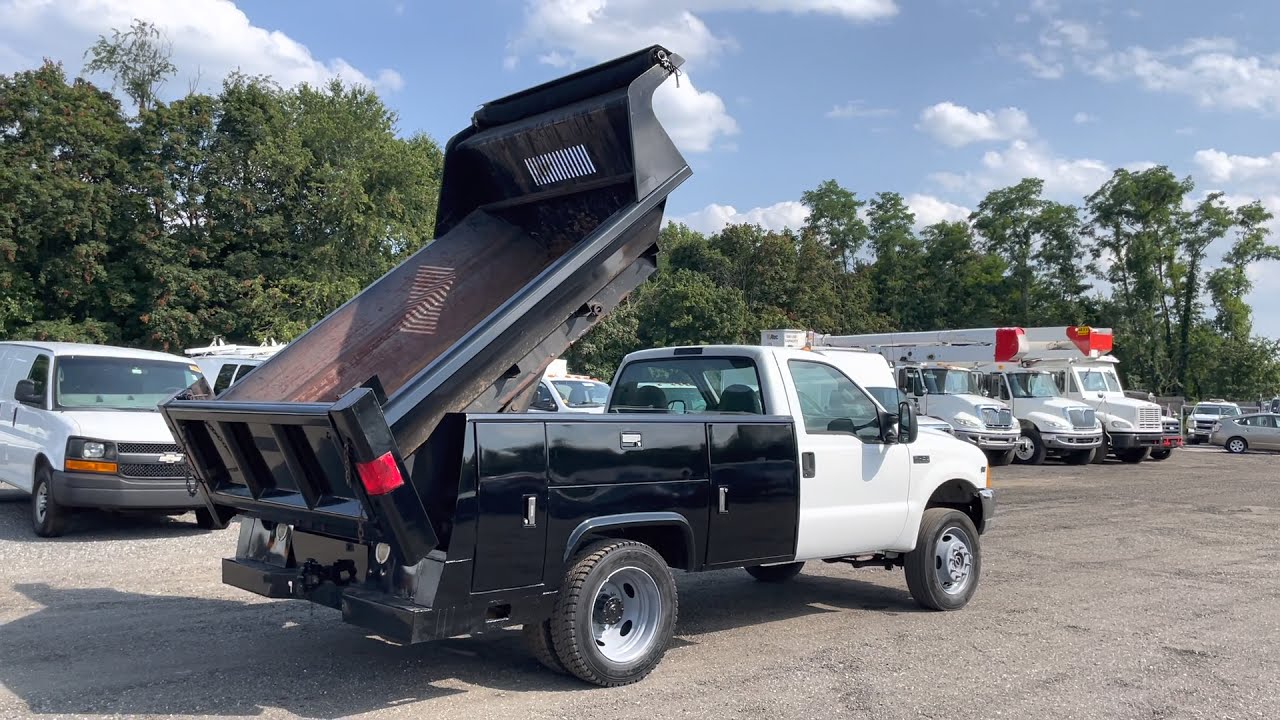 Lewis Motor Company - 2001 Ford F-450 Stahl Utility Dump Body 58K Miles Gas V10 for sale on eBay!