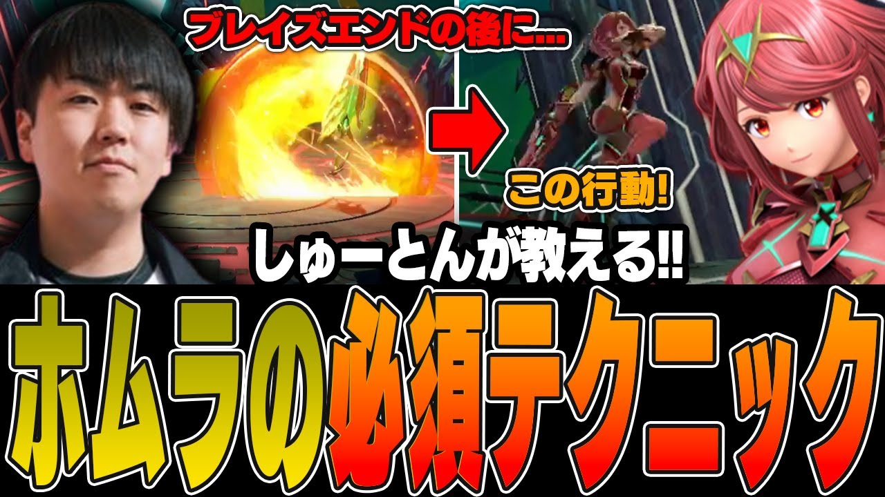 メンバー限定配信より、リプレイにあったホムラのブレイズエンド剣回収テクニックを解説するしゅーとん【スマブラSP】