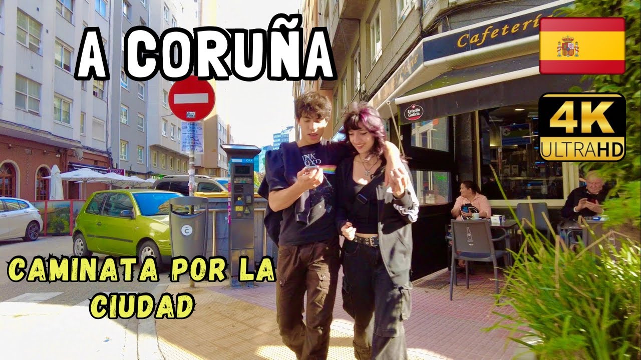 WALKING TOUR 4K | A CORUÑA | DÍA SOLEADO DE OTOÑO 🍂.