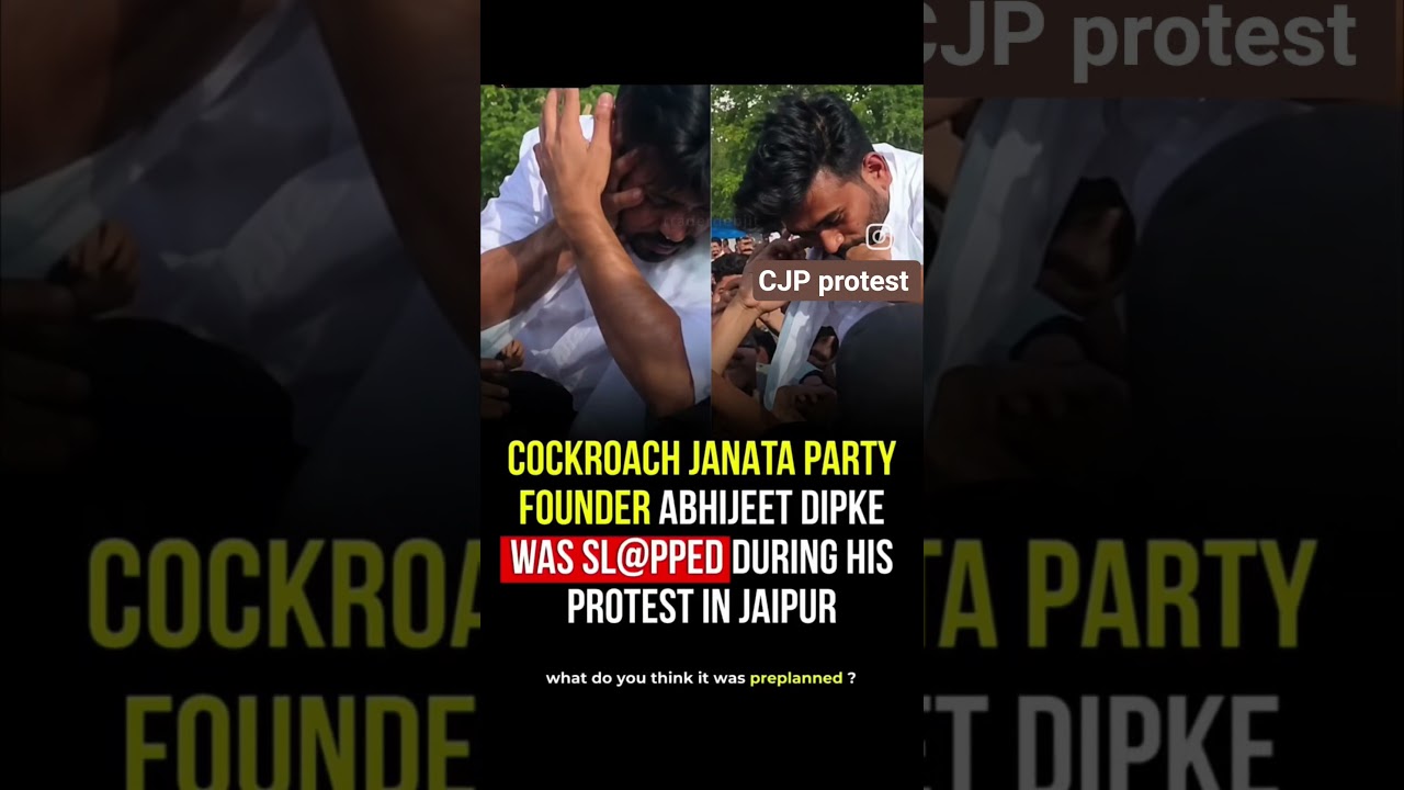 slap to CJP head #slap #cjp #cjpparty #cockroachjantaparty #motivation #indian #protest #2026 #news