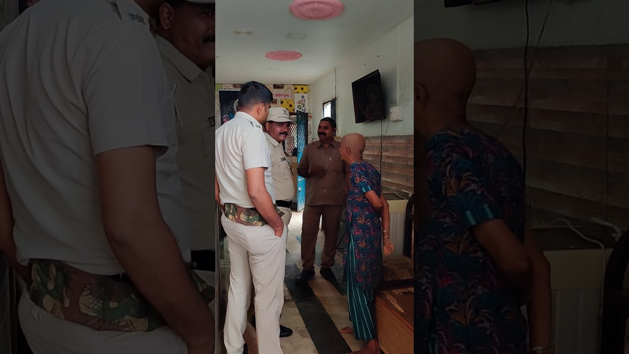Manickpur police satation psi Dhaigude visit Ashram