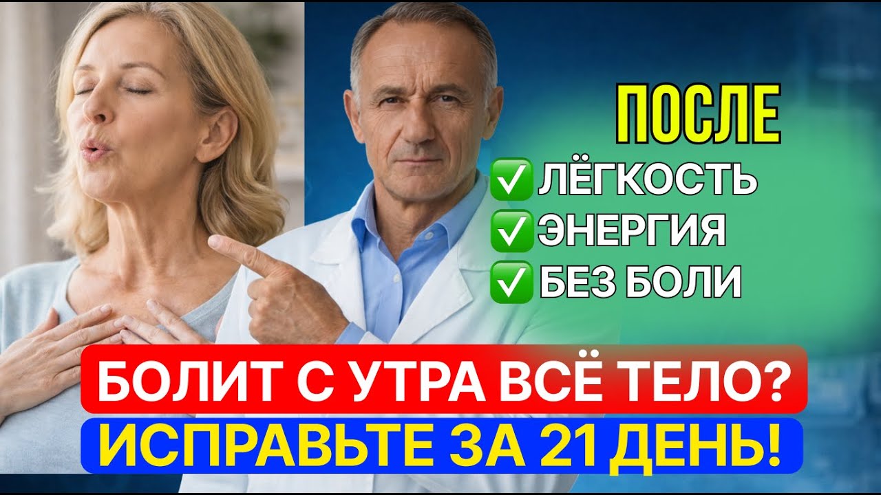 Утром всё ломит после 55? Избавьтесь от боли, убрав эти 3 ошибки ВСЕГО 15 МИНУТ В ДЕНЬ| Советы врача