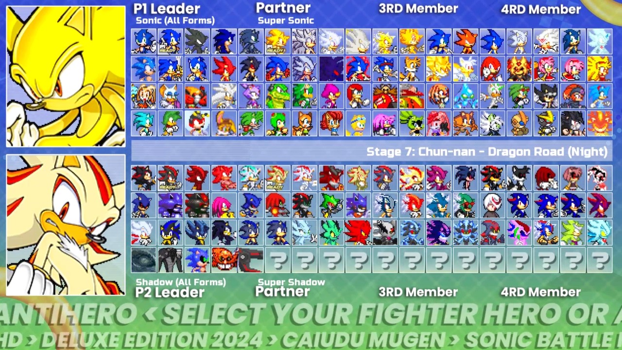 Sonic all forms & Super Sonic VS Shadow all forms & Super Shadow I Sonic Battle HD Deluxe Edition