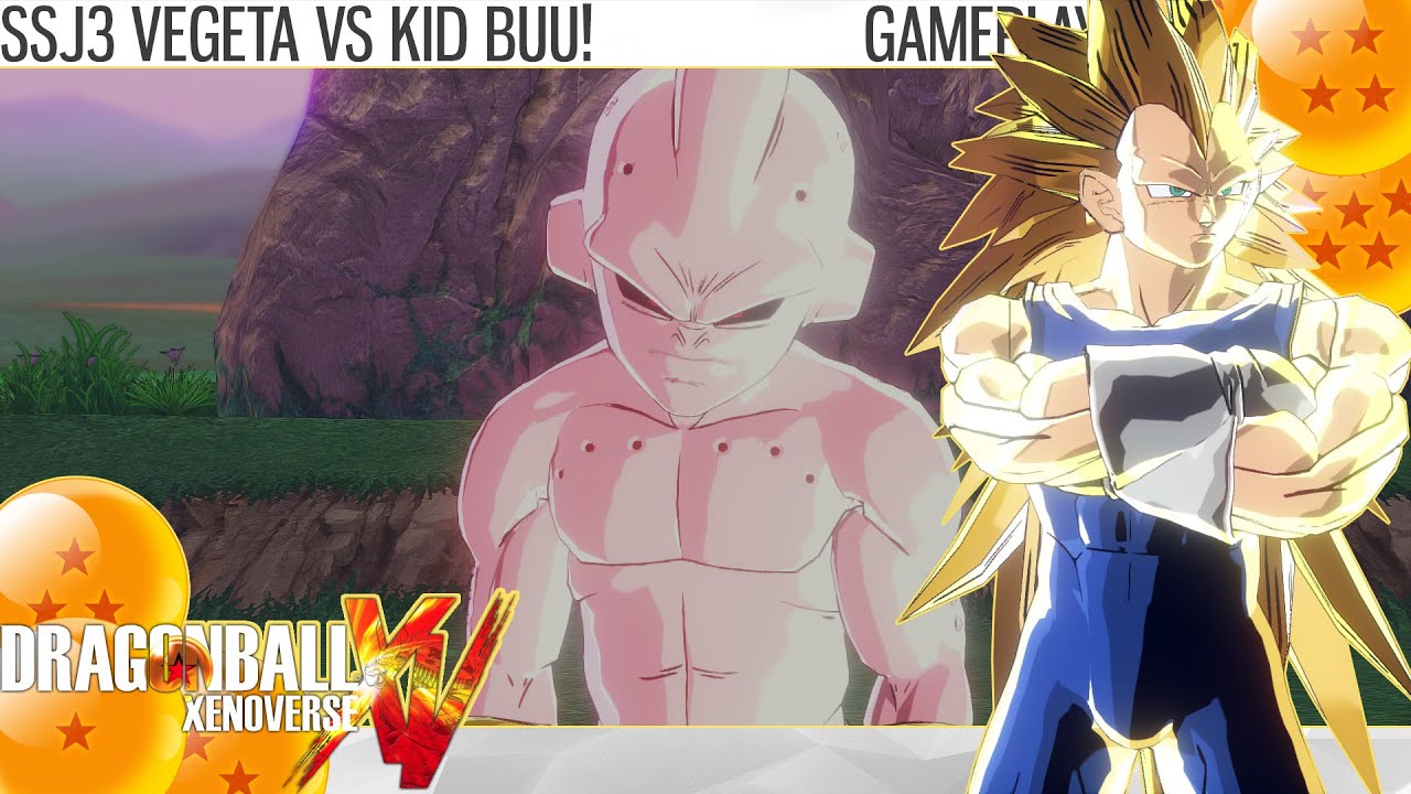 Dragon Ball Xenoverse - SSJ3 Vegeta vs Kid Buu! (Gameplay)