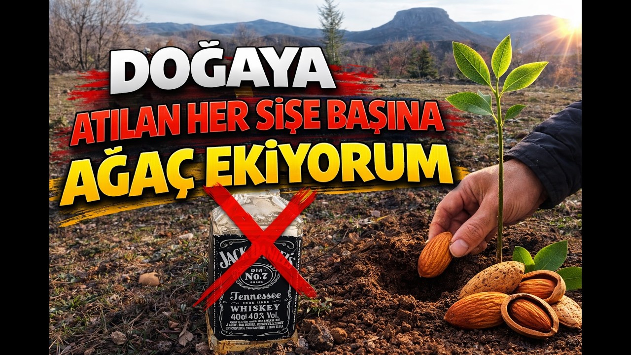 DOĞAYA Atılan HER ŞİŞE Başına AĞAÇ EKİYORUM 🌿 Hedef: 1M 🌰 Toprakta: 870