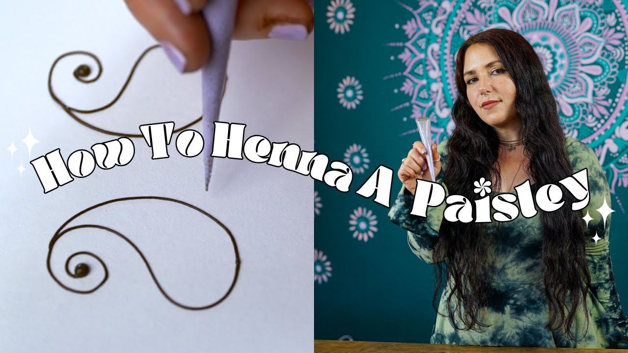 HENNA TUTORIAL FOR BEGINNERS ✨ THE EASIEST WAY TO DRAW A HENNA PAISLEY ✨ PART 1