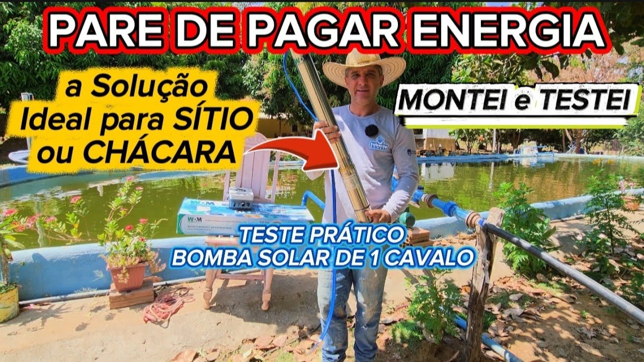 Bomba Solar Submersa com 3 Placa Solar. Veja o resultado @agronomofabricioandrade4782 