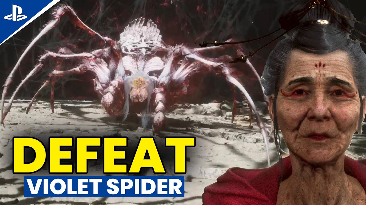 Violet Spider Wukong Confrontation in the Webbed Hollow I The Gathering Cave boss fight