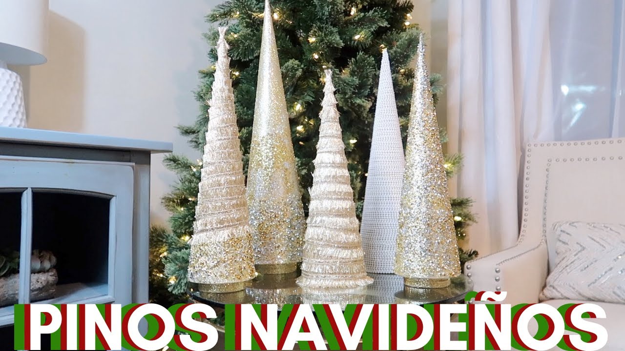 PINITOS NAVIDEÑOS ELEGANTES, FÁCILES Y ECÓNOMICOS/DECORACION NAVIDEÑA 2019/pinitos /conos navideños