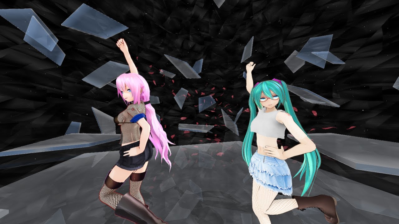 【MMD VR180 4K】巡音ルカ 初音ミク Love Me If You Can【YYB Hatsune Miku】【YYB Megurine Luka】