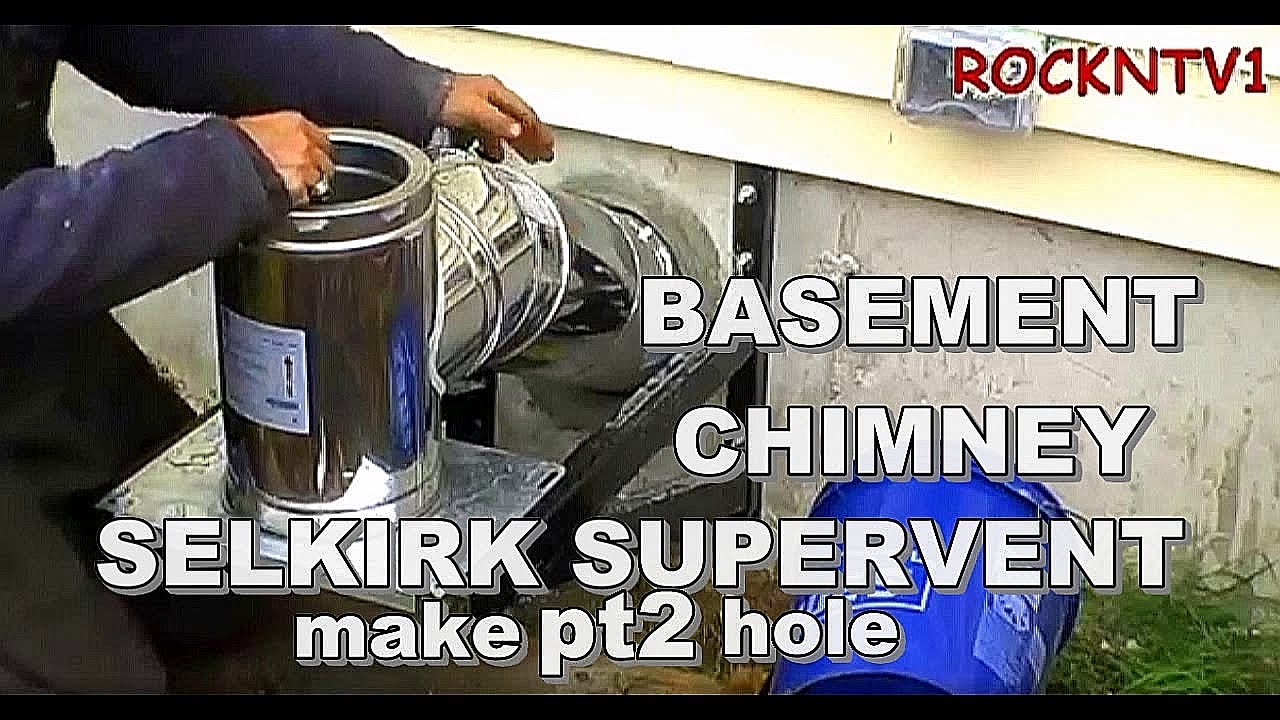 SELKIRK SUPERVENT Chimney Flu through the wall kit install pt2 Drill Hole