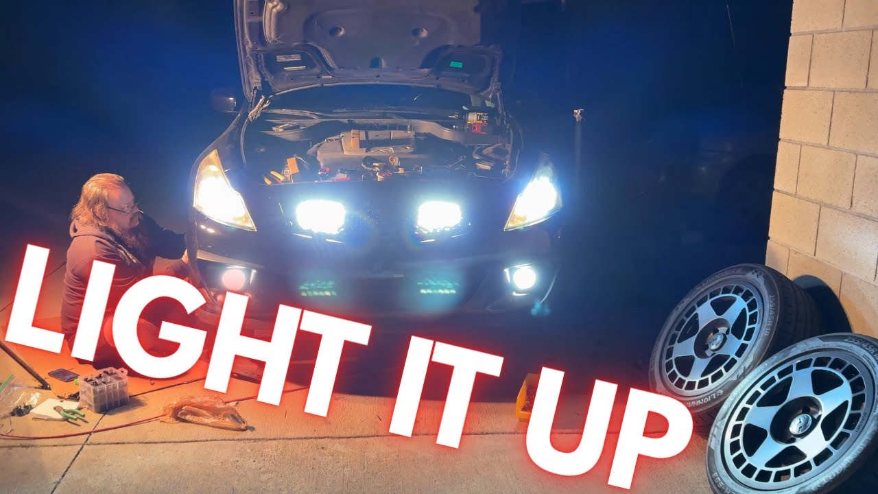 G37 SPOT LIGHT INSTALL! - Behind the grill + Cabin Filter install (G37, Q40, 370GT)