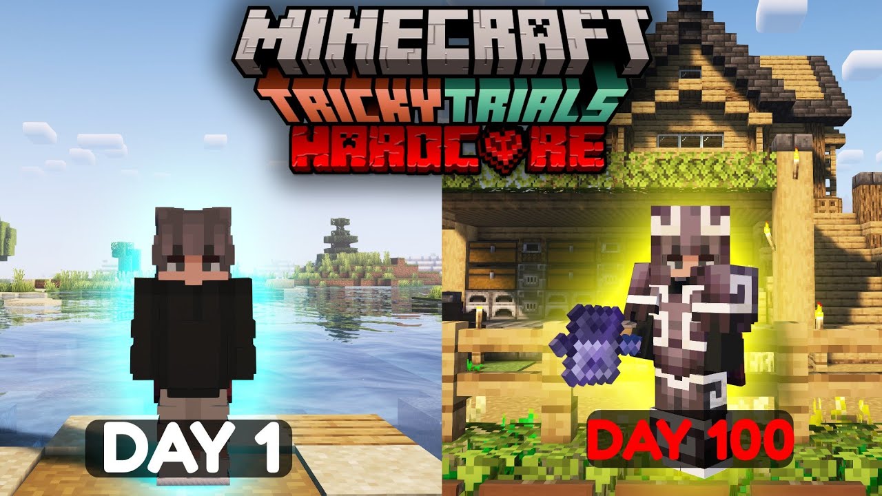 SIHA T&Oacute;M TẮT 100 NG&Agrave;Y SINH TỒN TRONG MINECRAFT 1.21 TRICKY TRIALS