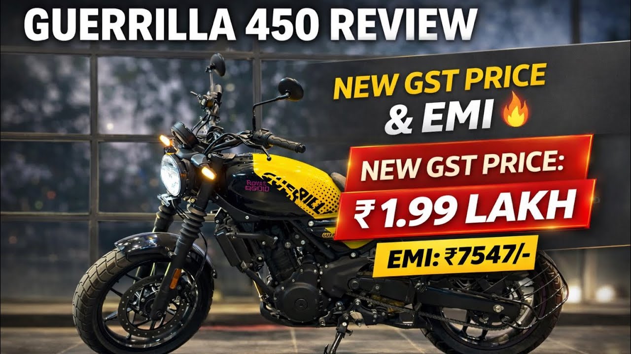 Guerrilla 450 New GST Price 🔥 On-Road Price & EMI